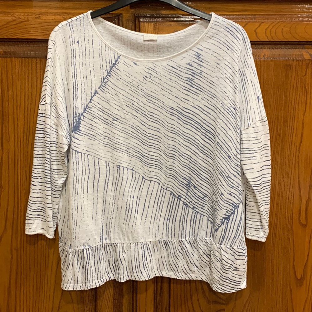 Poetry Striped Linen Jersey Top
